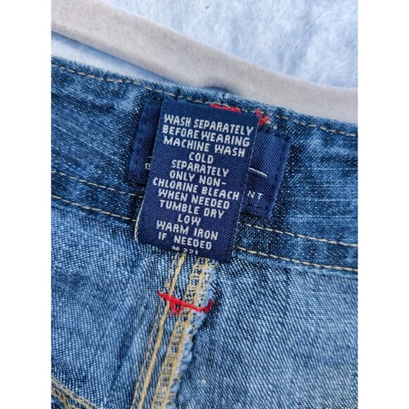 Baileys Point Denim Blue Jean Skirt Size 14 Womens Long Modest Side Slits - Picture 8 of 10